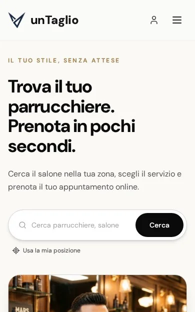 unTaglio.it, vista mobile